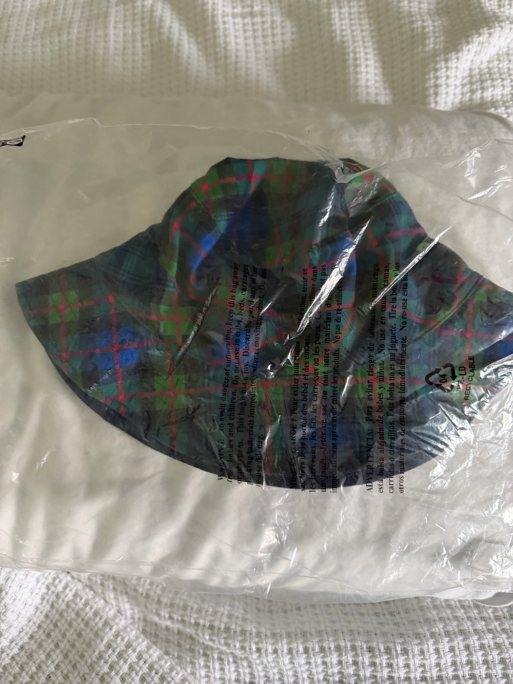 William Murray Golf Plaid Bucket Hat in Green, Blue & Red